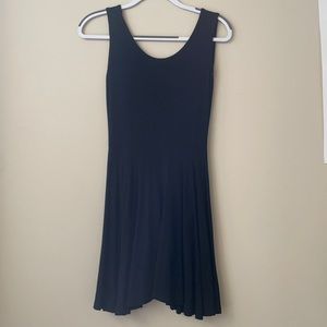 Black cotton low back dress
